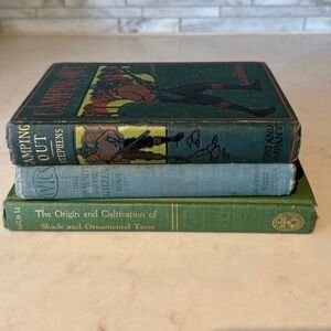 Vintage Books for Home Decor Civics, Trees, Camping